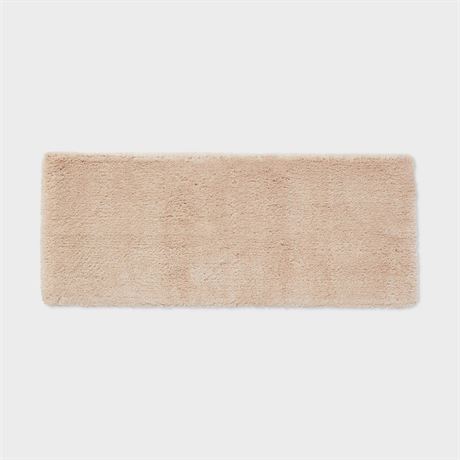 24x60" Spa Plush Bath Rug Almond - Threshold™: Ma