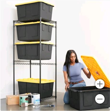 SafeRacks Storage Bin Rack - 5 Tote Capacity
