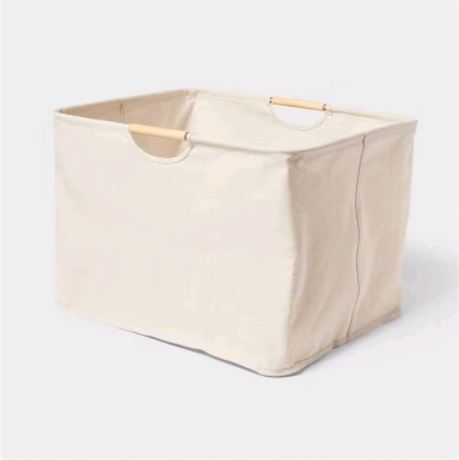 Canvas Rectangle Laundry Basket -