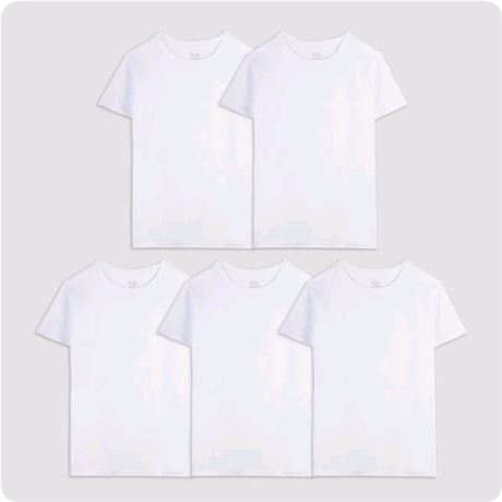 (S) Fruit of the Loom Boys' 5pk Crew T-Shirt
