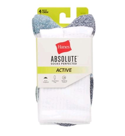 (L) Hanes Absolute Active Boys' Crew