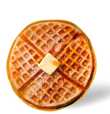 Waffle Round Fleece Throw