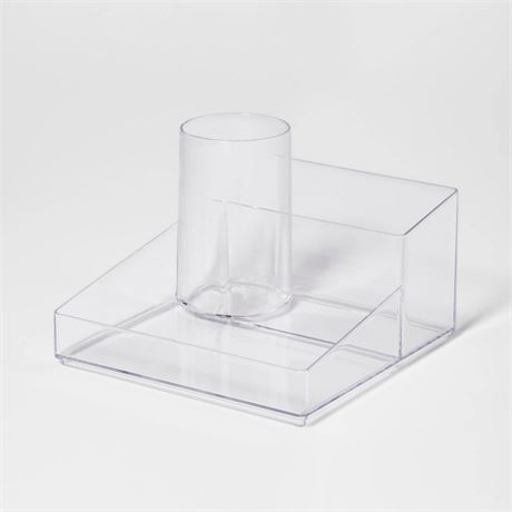 Bathroom Plastic Hair Accessory Organizer Clear -
