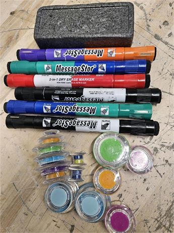 Dry Erase Board Markers And Magnets, 1