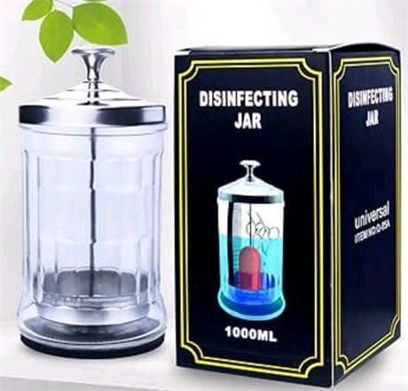 33 Oz Glass Barber Jar with Removable