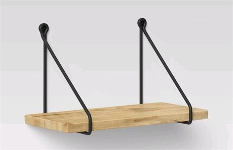 Threshold Wood Wall Shelf with Hanging