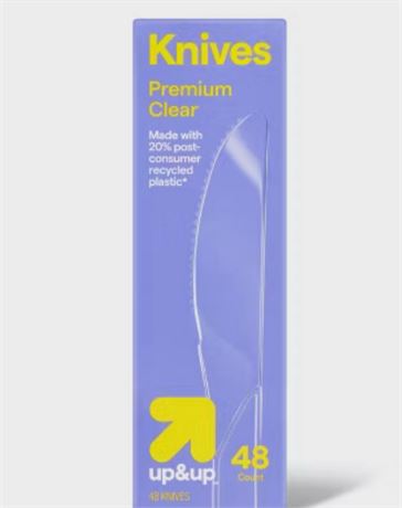 (2pk) Premium Clear Plastic Knives 48 ct