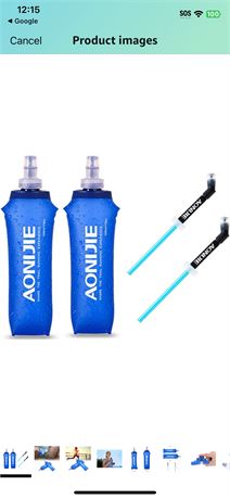 2 Pcs Sports Collapsible Water Bottle BPA Free