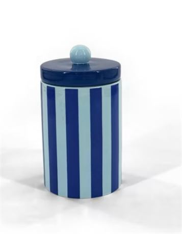 Ceramic Jar Blue - Bullseye's Playground�