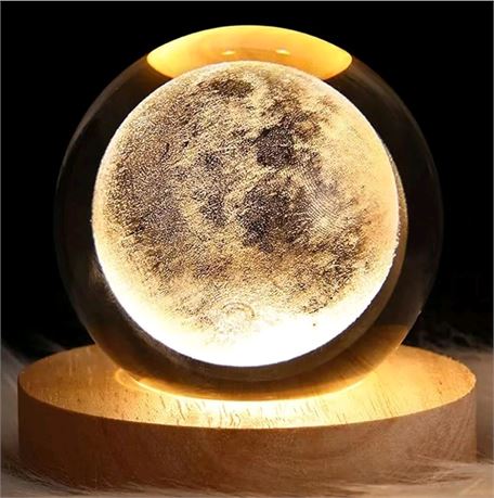 Saturn Lamp, 3D Saturn Crystal Ball