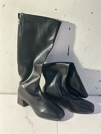(Size 6.5-7)Chunky Heel Boots