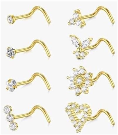 8pcs Briana Williams Nose Studs Nose Rings