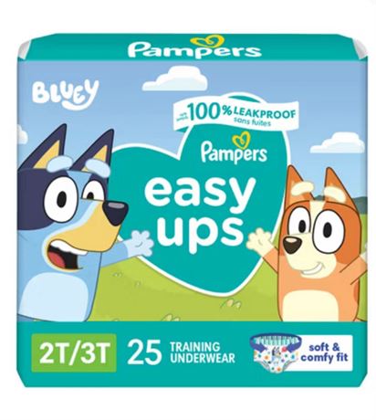 (2t-3t) 25ct Pampers Easy Ups Bluey