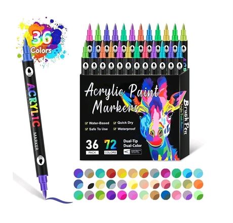 72 Color Acrylic Paint Markers