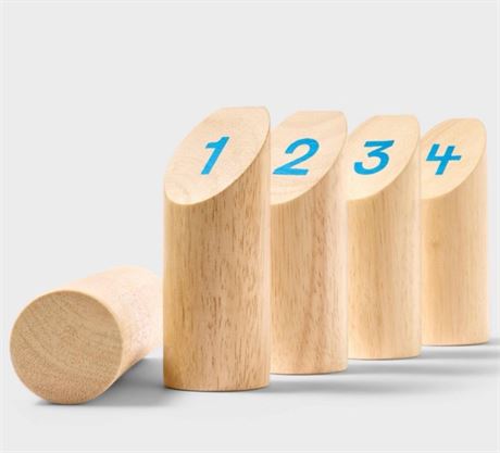Molki Rubberwood Numbered Peg Game Target Toss