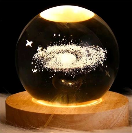 Saturn Lamp, 3D Saturn Crystal Ball
