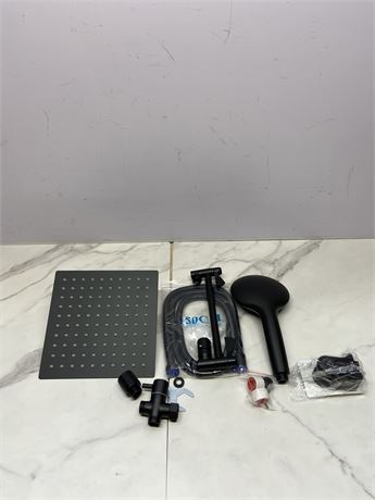 Matte Black Shower Head Set