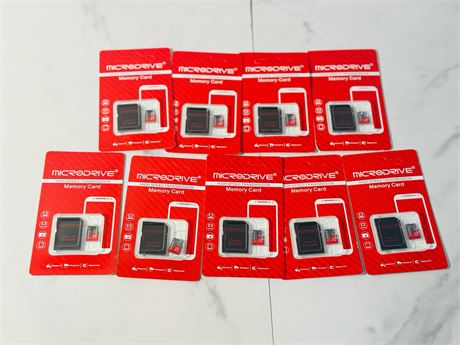 Set of 9 - MicroDrive High Speed TF Card 64G