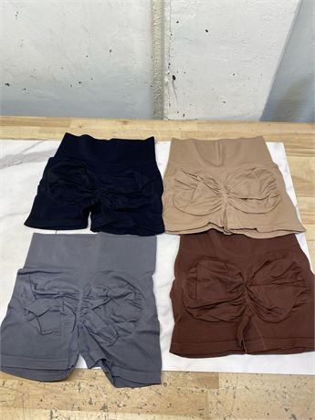 (M) pack of 4 Workout Gym Biker Shorts,