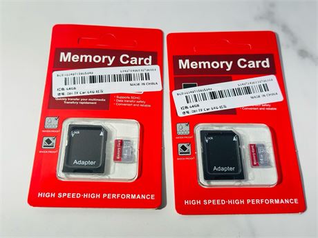 Set of 9 - Memory Card 64G