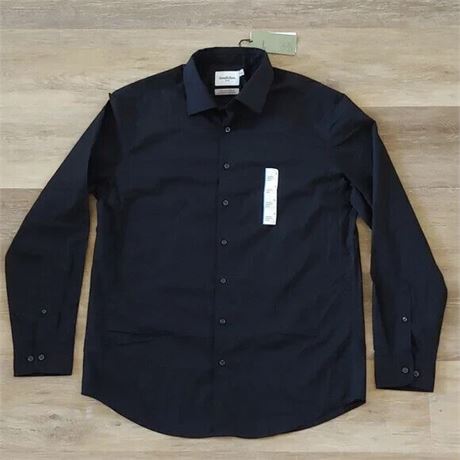 Men's Performance Long Sleeve Button-Down Dress S