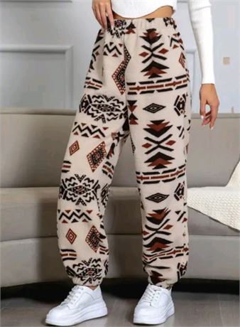(S) Aztec Print Jogging Pants