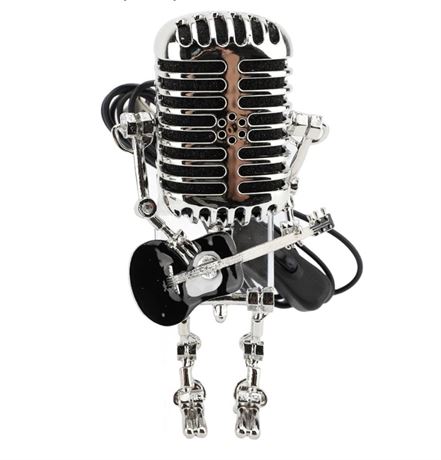 Fockety Vintage Microphone Guitar Robot