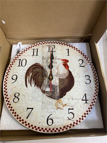 Rooster Design Wall Clock