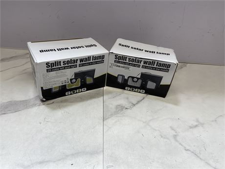 Lot of 2 Split Solar Wall Lamps