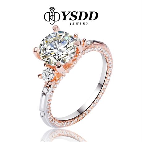 925 Sterling Silver Moissanite 1ct Engagement Ring