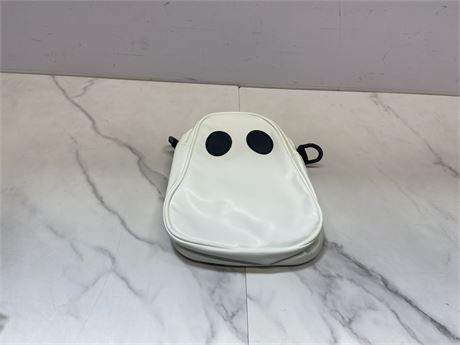 White Backpack with Black Accents