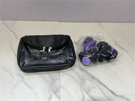 Washbag and Hair Curlers Set