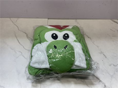(S) Unisex Green Character Plush Onesie