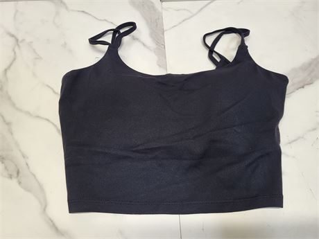Small Black Strappy Crop Top