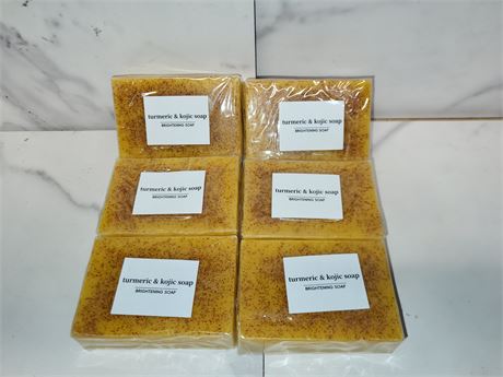 Lot of 6 Turmeric & Kojic Soaps