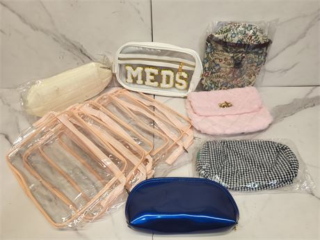 Lot of 7 Cosmetic Bags