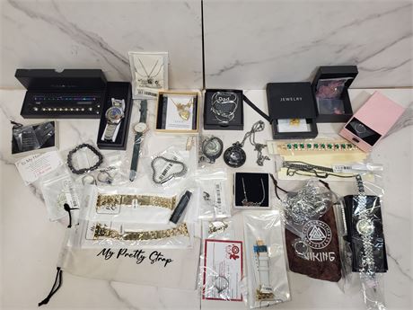 Mixed Jewelry and Watch Lot
