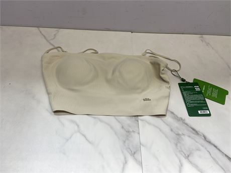 (M) Women’s Beige Ribbed Crop Top with Tags