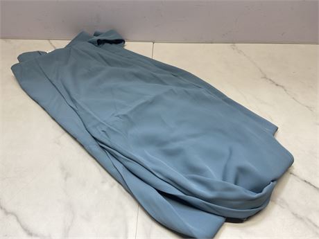 (M) Blue Fabric Material Pants