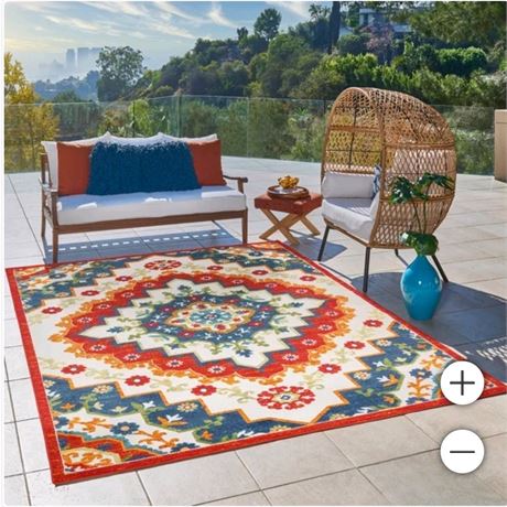 Toscana Indoor/Outdoor Area Rugs, Aruba Red