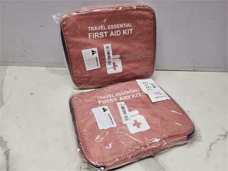 2 Soft Bag Travel Essential First Aid Kit