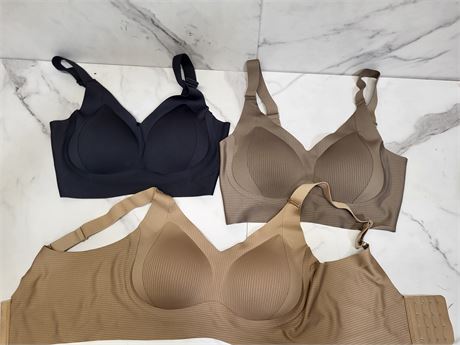 Large Lot of 3 Seamless Bras