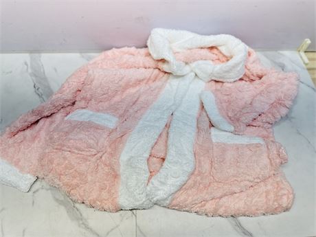 Pink Fleece Bathrobe