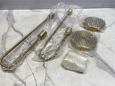 Lot of Brass Light Fixtures