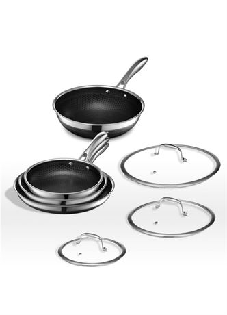 HexClad Hybrid Nonstick 7-Piece Cookware Set