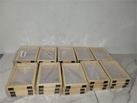 Lot of 10 Pack Wooden Display Boxes