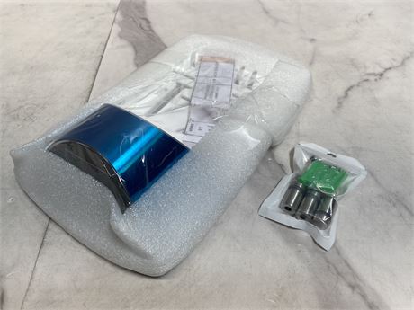 Lot of 2 items including: blue device, metal parts