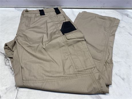 (Medium) Khaki Work Pants with Black Accents