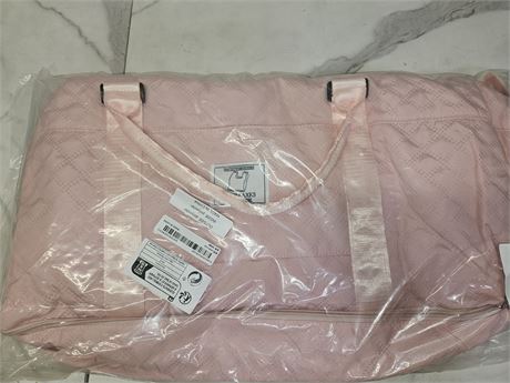 Pink Quilted Duffel Bag
