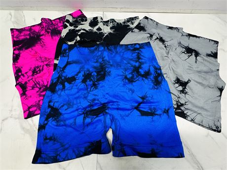(M) Lot of 4 Tie-Dye Shorts